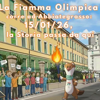 La fiamma Olimpica corre ad Abbiategrasso