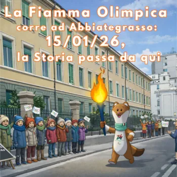 La fiamma Olimpica corre ad Abbiategrasso