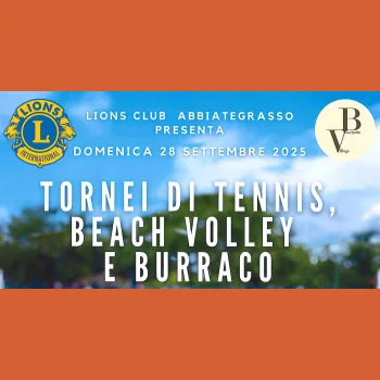 Tornei di tennis, beach volley e burraco